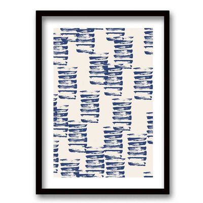 Cuadro Decorativo Retela Rayas Azules 70 x 50 cm