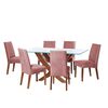 Juego de Comedor Latam Home Alicante 6 Sillas Palo Rosa