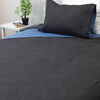 Quilt Doral 1,5 Plazas Negro Y Celeste Hotpress Bicolor