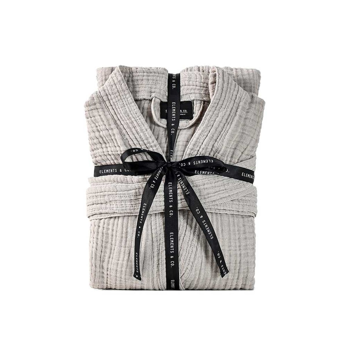 Bata de Baño Elements & Co Gauze Greige S-M