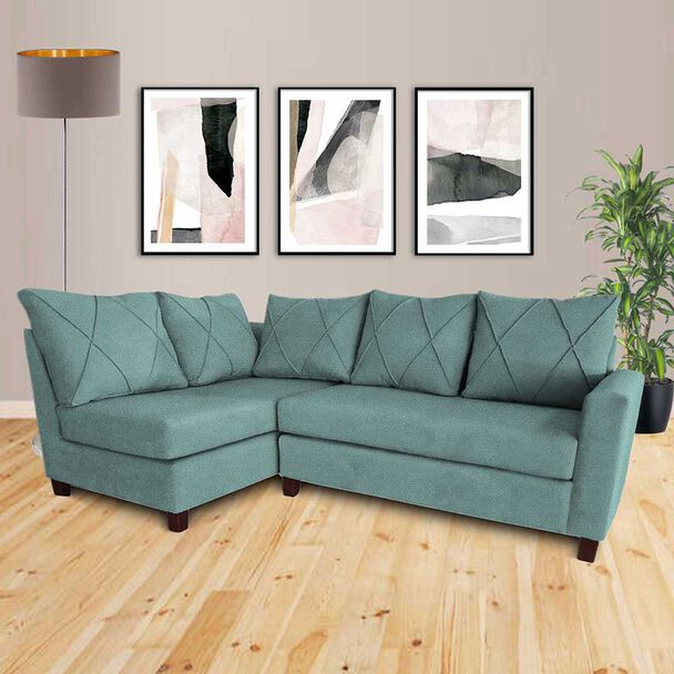 Sofá Seccional Izquierdo Living Factory Musso 5 Cuerpos Menta