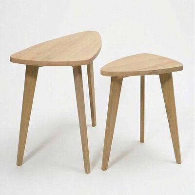 Imagen 1 del producto Set 2 Mesas Living Home Mobili Lund Oval