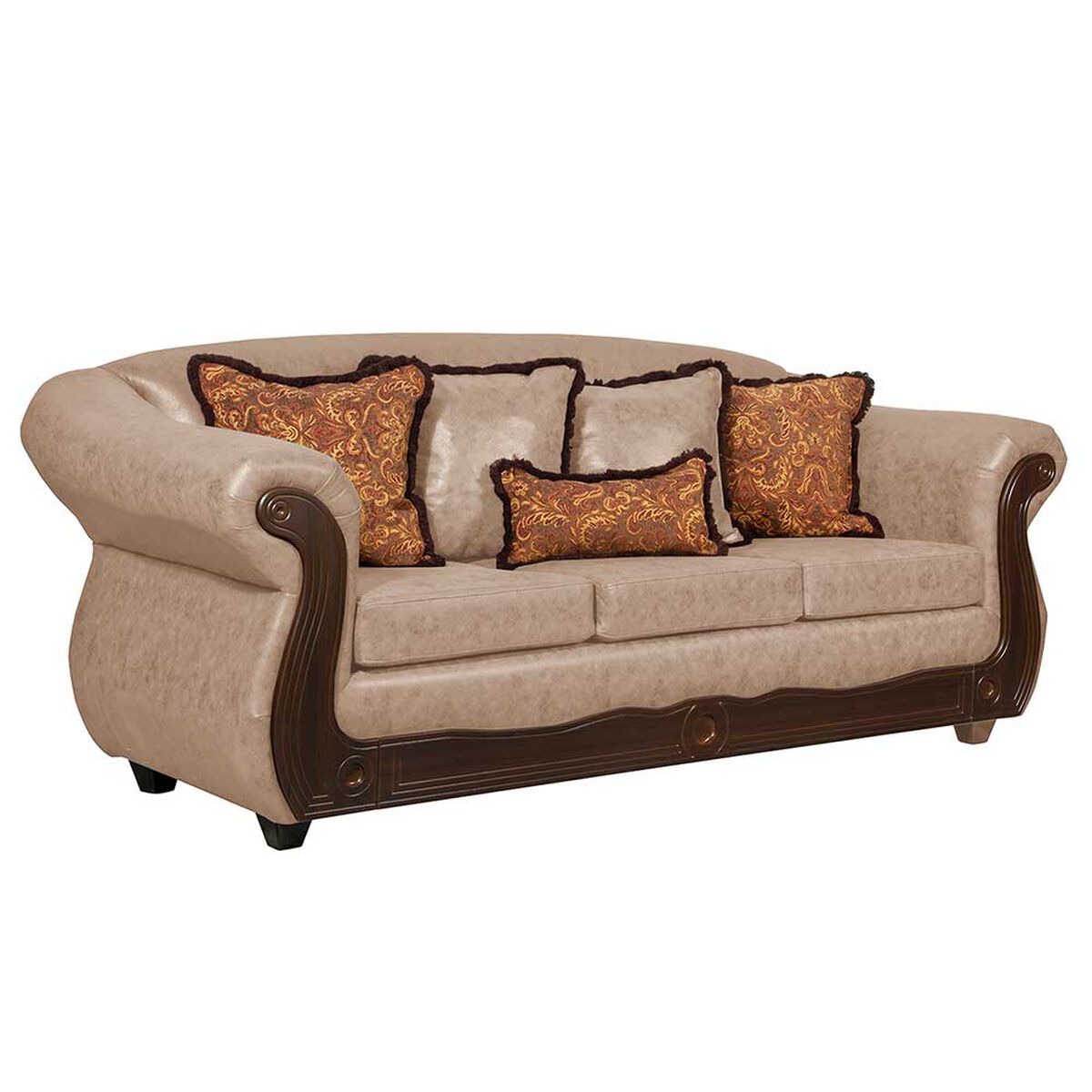 Juego de Living Black Factory Estambul 5 Cuerpos Beige