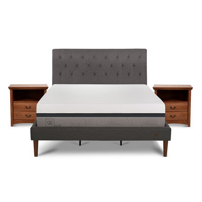 CIC Cama Europea CIC Curve King Balance + Respaldo Kavery + 2 Veladores Indo
