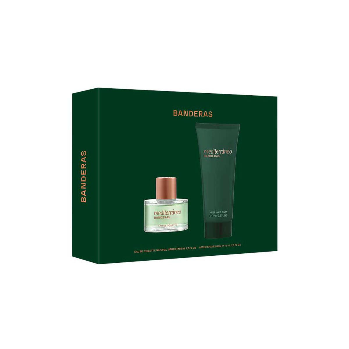 Set Perfume Antonio Banderas Hombre Mediterr&aacute;neo Eau de Toilette 50 ml + Balsamo After Shave 75 ml