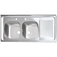 Lavaplatos Derecho Sobrepuesto con Rebalse Splendid 120x500 cm