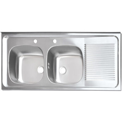 Imagen 1 del producto Lavaplatos Derecho Sobrepuesto con Rebalse Splendid 120x500 cm