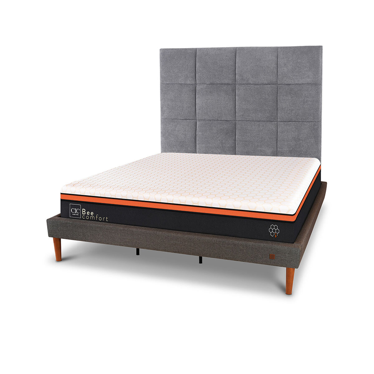 Cama Europea Curve CIC King Bee Comfort + Respaldo