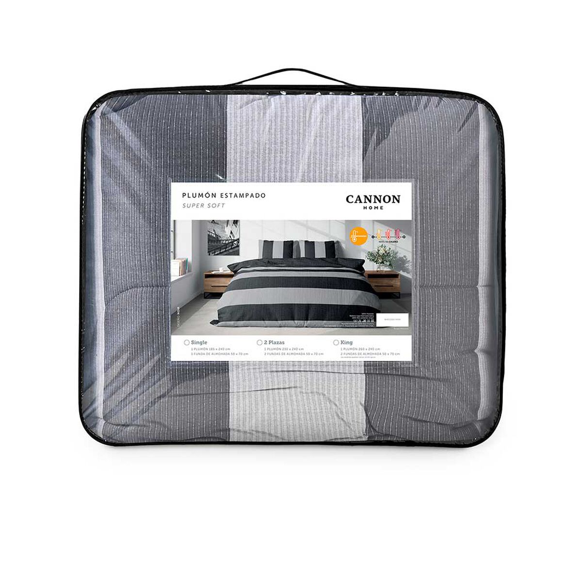 Cubrecama Cannon 1.5 Plazas Noir