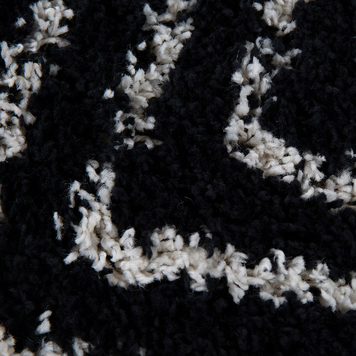 Alfombra Idetex Shaggy Guiza 70x200 cm Negro