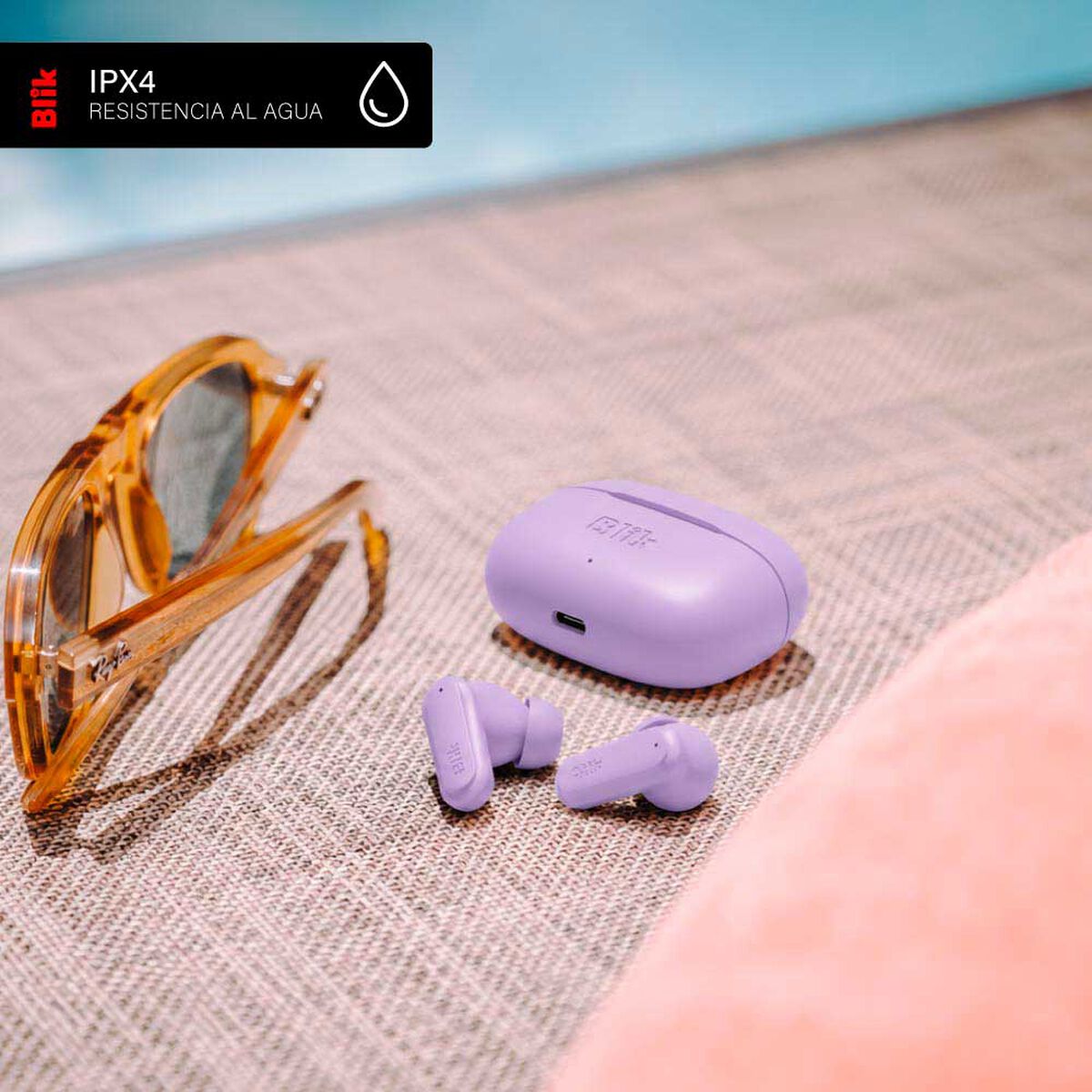 Aud&iacute;fonos In Ear bluetooth Blik AIR500-LIL Lila