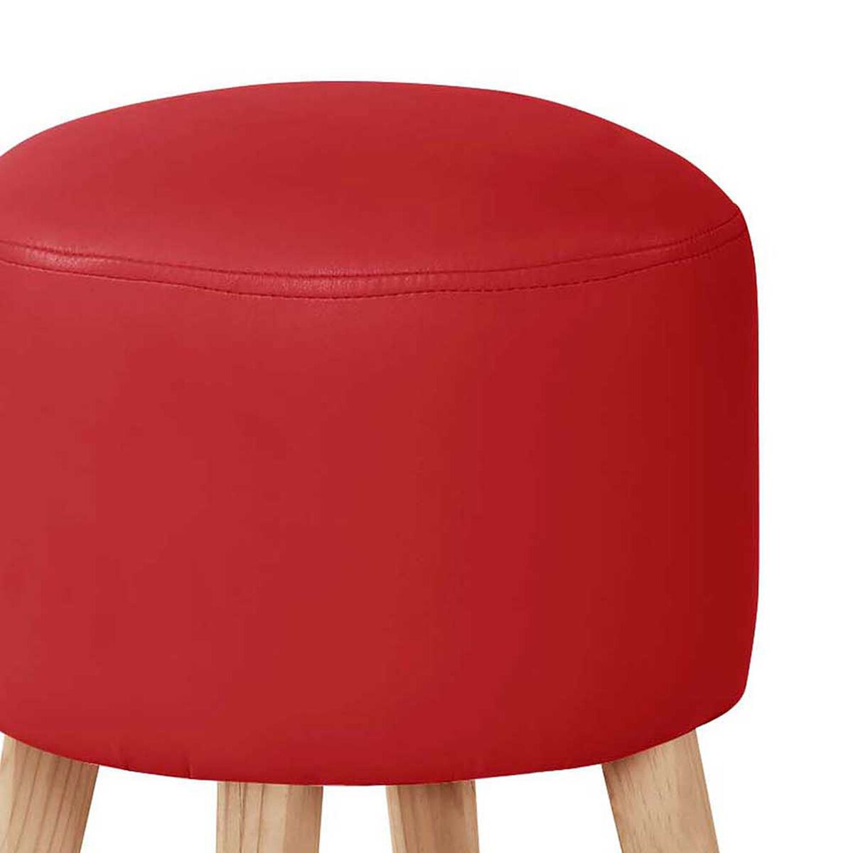 Pouf Latam Home Nantes PU Rojo