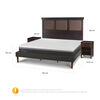 Cama Europea CIC King Ortopedic Advance + Respaldo New Torino Chocolate + 2 Veladores