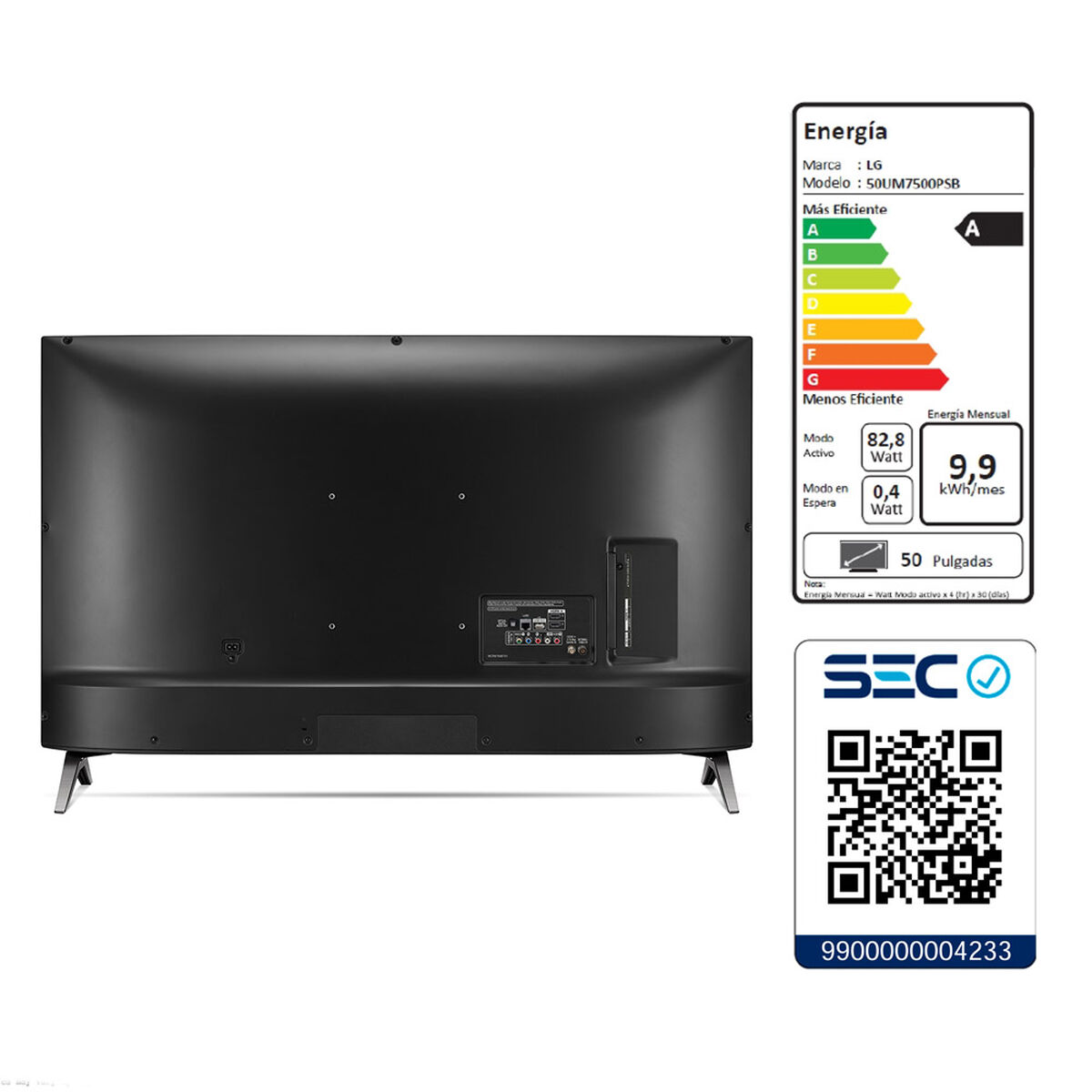 LED 50" LG 50UM7500PSB Smart TV 4K Ultra HD