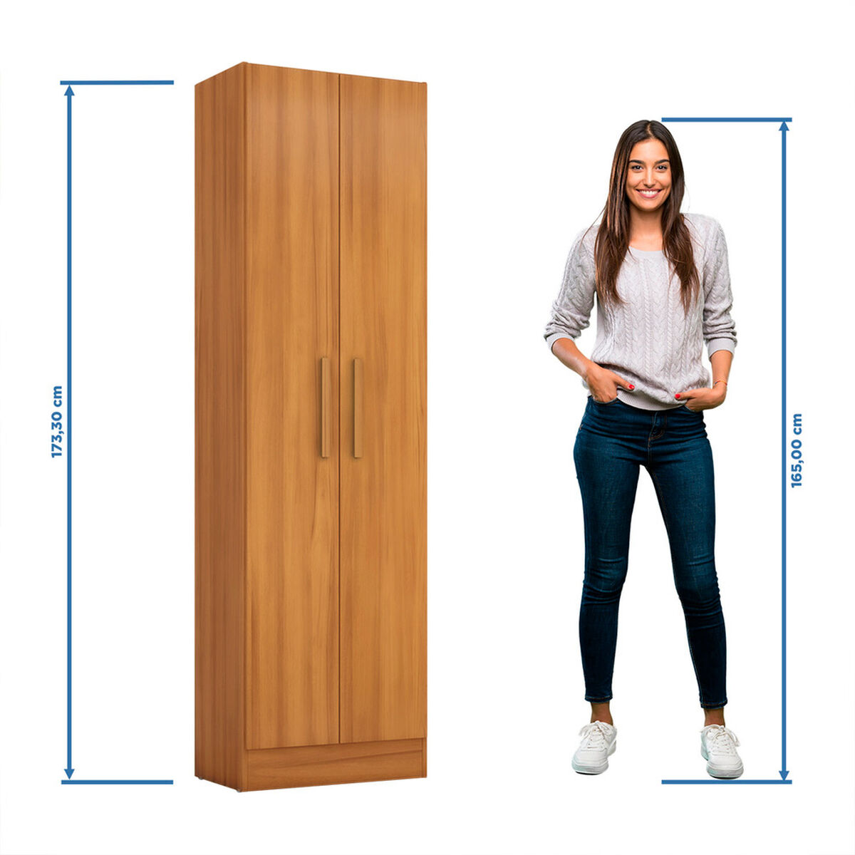 Despensa Home Mobili Takeo 2 Puertas Caf&eacute;