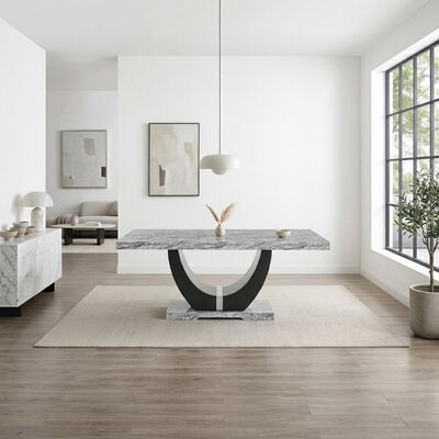 Mesa de Comedor Daniels Moderna Moon M&aacute;rmol Gris