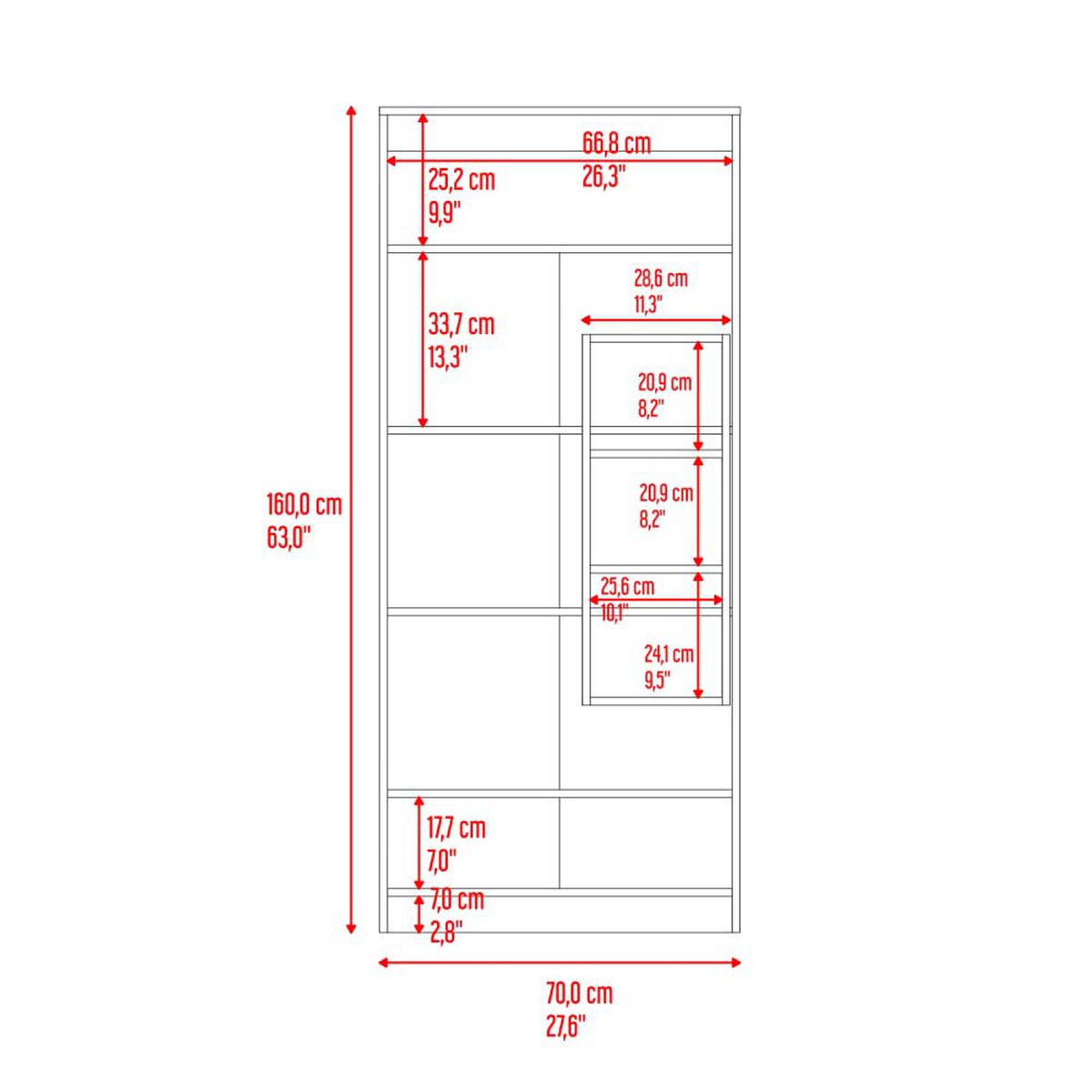 Despensa TuHome Varese 2 Puertas Blanco Fresno Europeo
