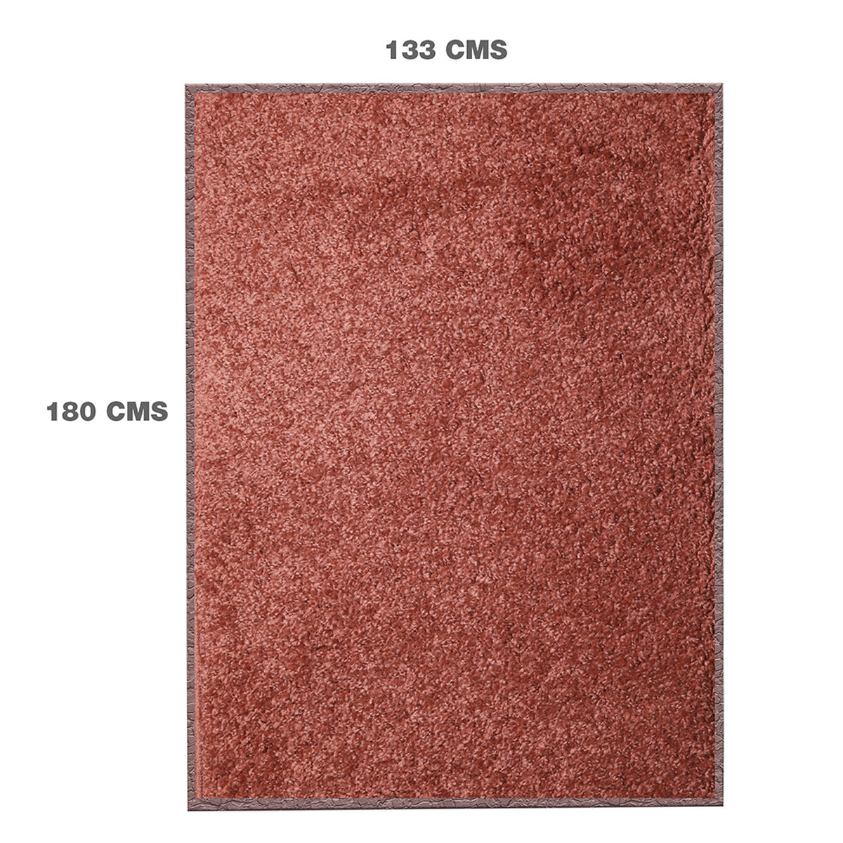 Alfombra Doral Shaggy 180 x 133 cm Terracota