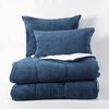 Plumón Coral Sherpa Mashini Súper King Liso Azul