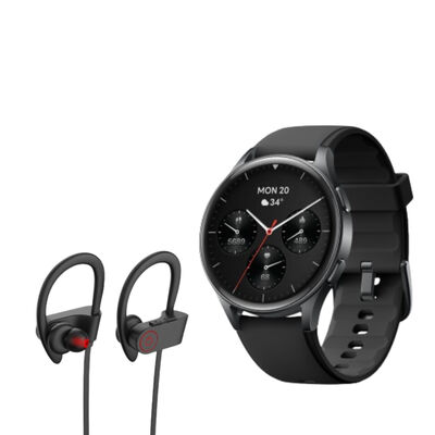 Kit Smartwatch Lhotse Vibe 05 Black + Audífonos Deportivo