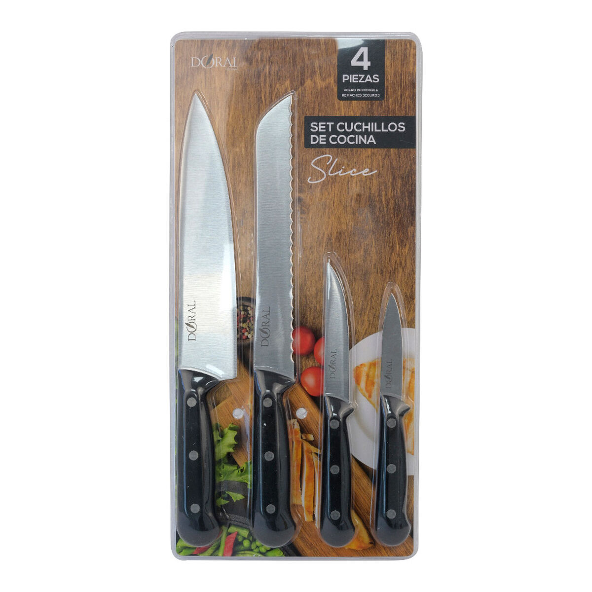 Set 4 Cuchillos Cocina Doral Slice
