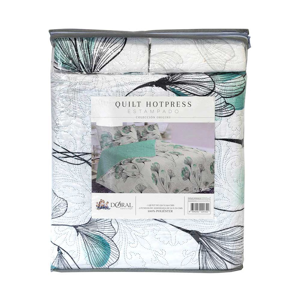 Quilt Doral 1,5 Plazas Hotpress Origins D11 Estampado
