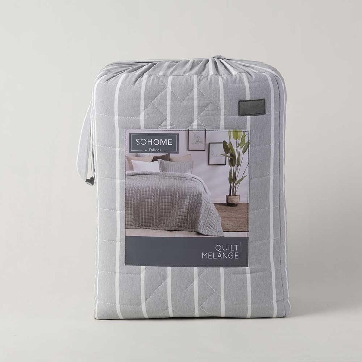 Quilt SoHome 2 Plazas Melange Gris