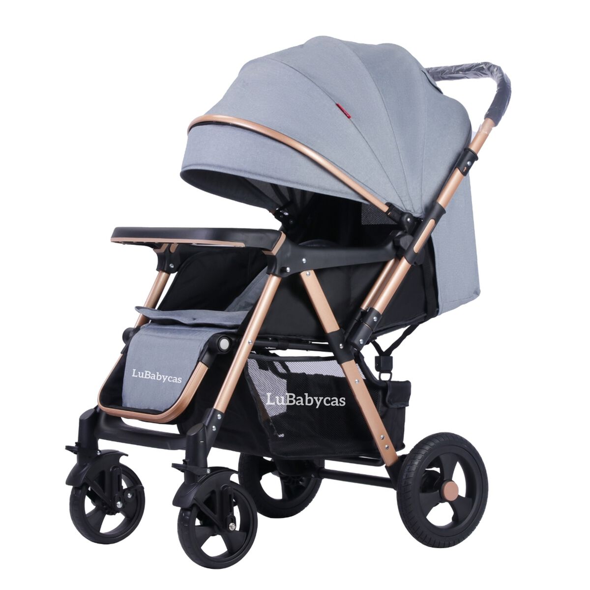 Coche de Paseo Reversible Rubik Gris LuBabycas