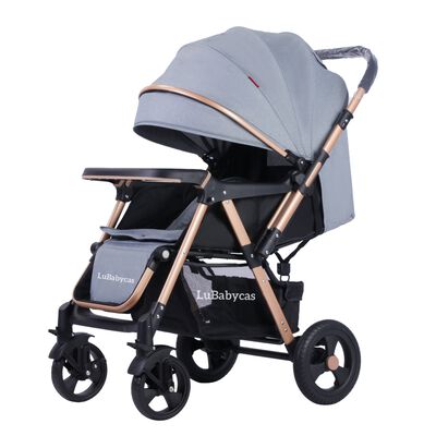 Coche de Paseo Reversible Rubik Gris LuBabycas