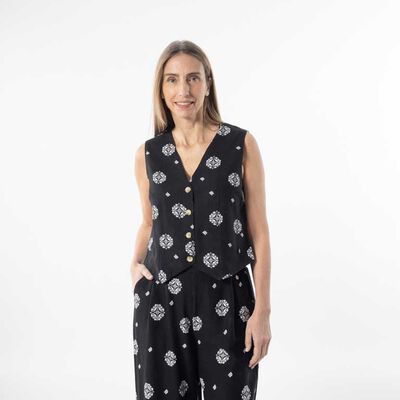 BLUSA LINO SIN MANGAS MUJER PORTMAN CLUB