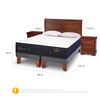 Cama Europea CIC Base Dividida King Premium + Respaldo + Veladores + Almohadas Viscoelástica