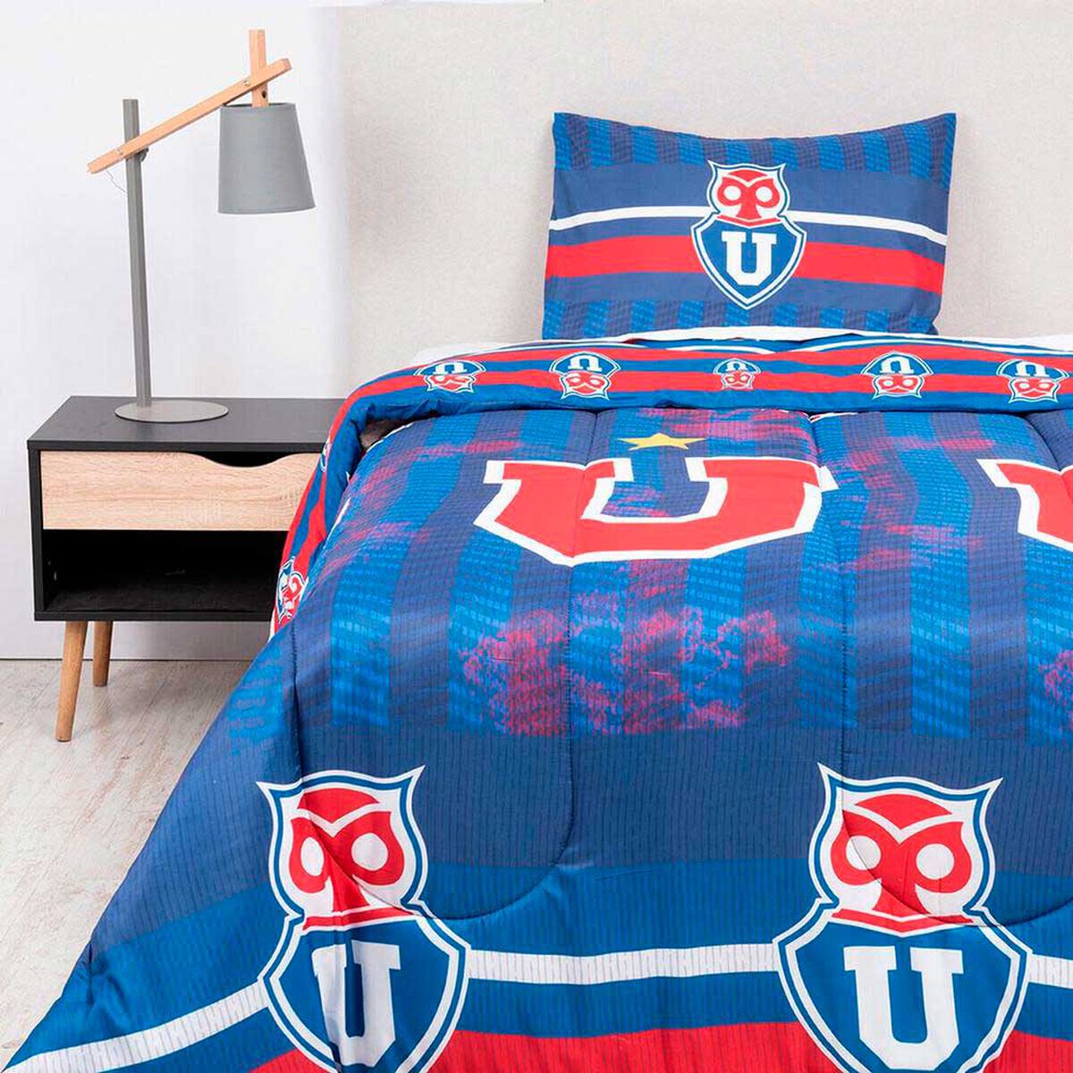 Plum&oacute;n U de Chile 1,5 Plazas Multicolor