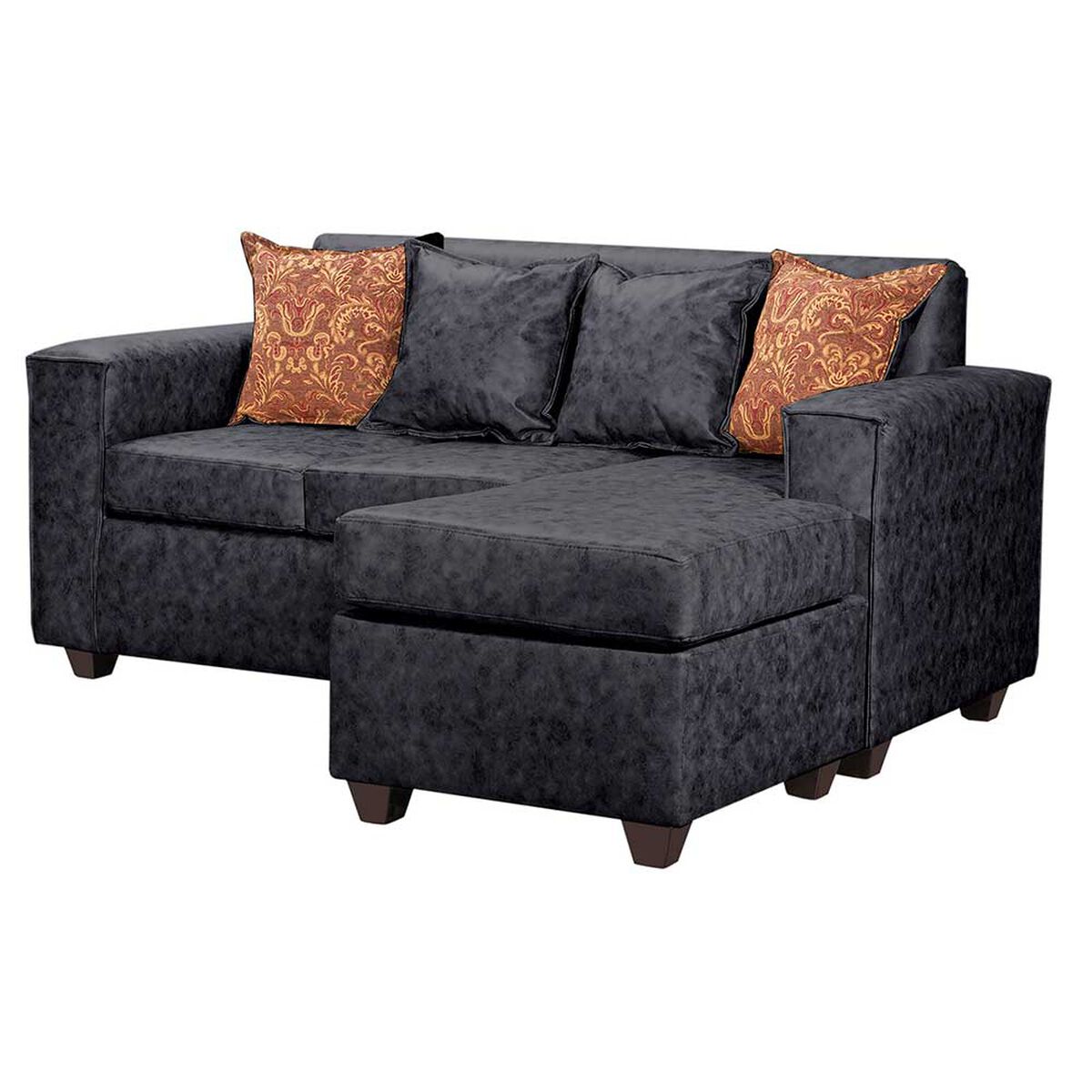 Sof&aacute; Seccional Black Factory Ezeiza 3 Cuerpos Negro