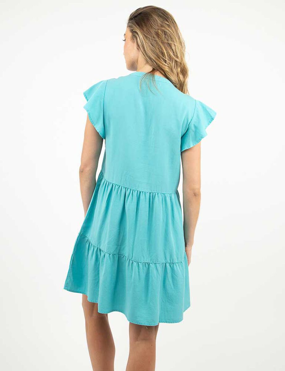 Vestido Corto Manga Corta Mujer Zibel