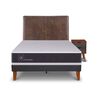 Cama Europea CIC 1,5 Plazas New Ortopedic + Respaldo Baker + Velador