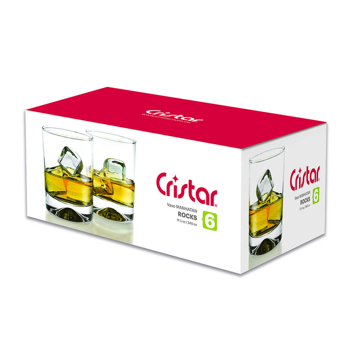 Set de Vasos Cristar Manhattan 340,0 cc.