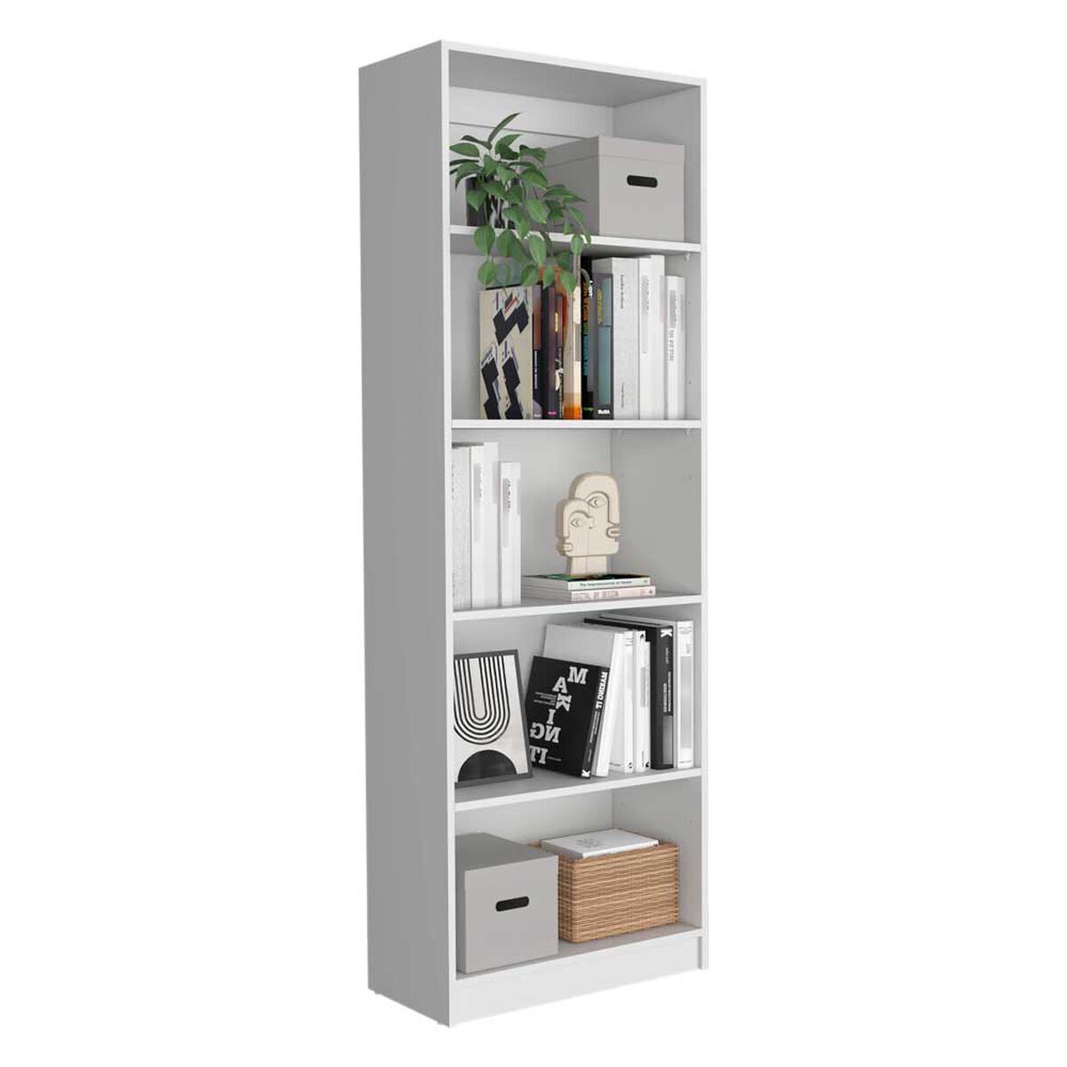 Estante 4 Repisas + Estante 2 Puertas + Estante 5 Repisas TuHome Home Blanco