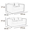 Juego de Living Elegant Detail Indiana Sof&aacute; 3 Cuerpos + Sof&aacute; 2 Cuerpos Beige