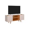 Rack TV River Altavision Hasta 55" Blanco Crema y Café