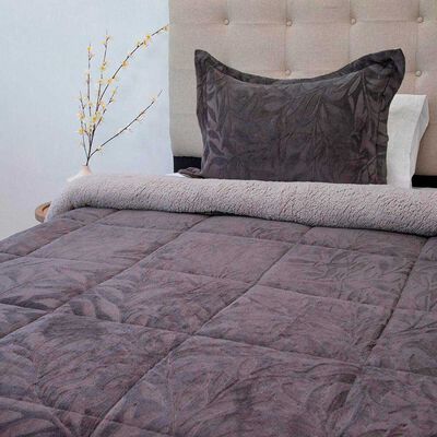 Cubrecama Doral 1,5 Plazas Gris Outboss Sherpa