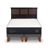 Cama Europea CIC Base Dividida 2 Plazas S&uacute;per Premium + Respaldo New Torino Chocolate