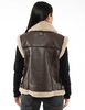 Chaqueta Aviadora Ecocuero Sin Mangas Mujer Icono