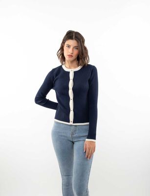 Imagen 1 del producto Sweater Botones Mujer Zibel Azul, Crudo, Negro, Rosado