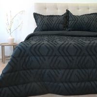 Plumón Doral Super King Touch Nebula Liso Negro