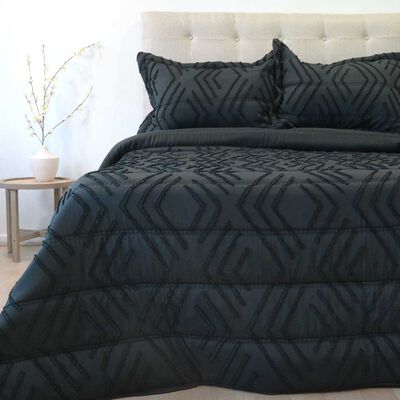 Plum&oacute;n Doral Super King Touch Nebula Liso Negro