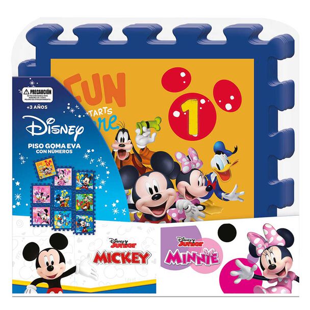 Piso Goma Eva Con Números 9 Piezas 30x30 Disney