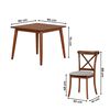 Juego de Comedor Home Mobili 4 Sillas Zagreb4 Café