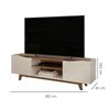 Rack TV Vekkahome Agnes Hasta 70" Beige Caf&eacute;
