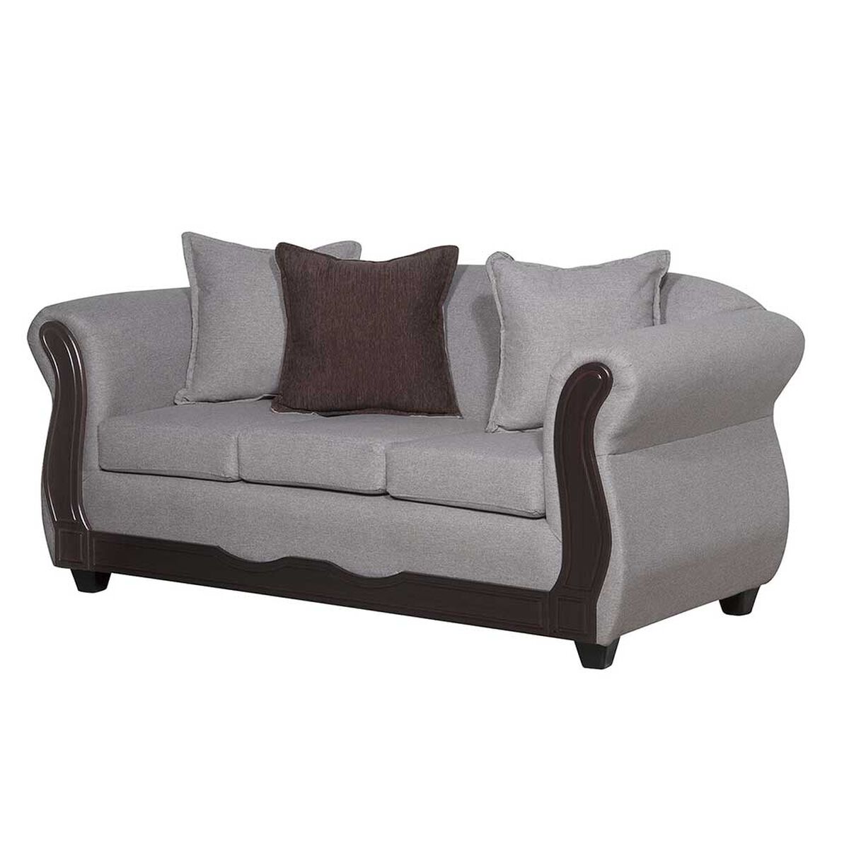 Juego de Living Black Factory Barcelona Sofá 3 Cuerpos + Dos Sillones 1 Cuerpo Crema