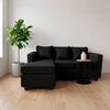 Seccional Muebles MPR Luna 4 Cuerpos Negro